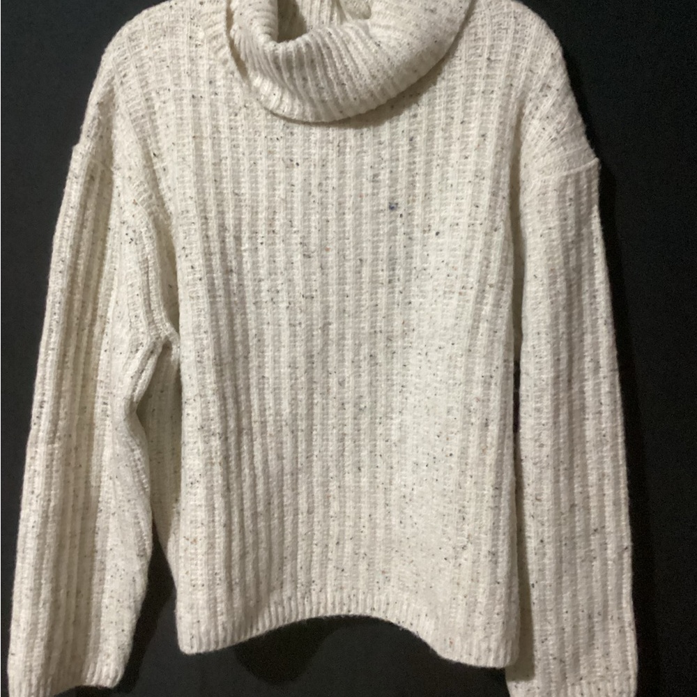 Universal Speckled Cream Cowl Neck Sweater